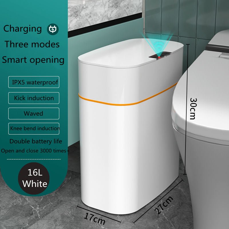 Automatic Smart Trash Can with Lid for Bedroom & Living Room - silverfoxgoods